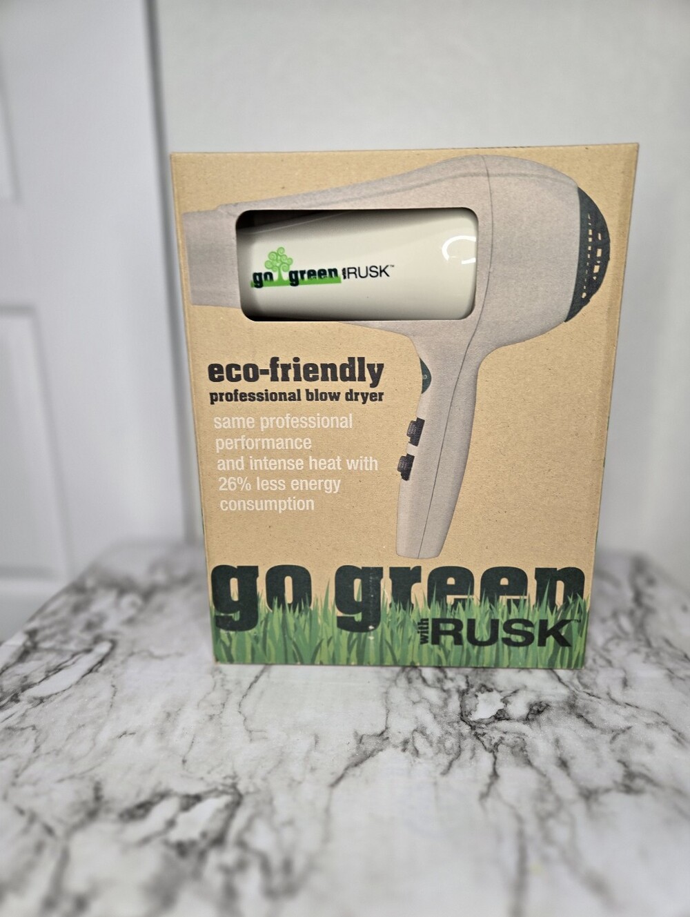 Go Green by RUSK Eco-Friendly Professional Blow Dryer — Beige